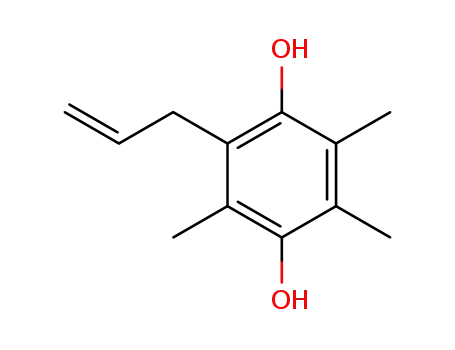 Molecular Structure of 67883-68-5 (1,4-Benzenediol, 2,3,5-trimethyl-6-(2-propenyl)-)