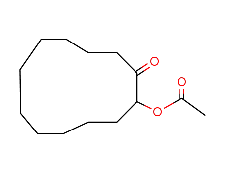 Molecular Structure of 26307-31-3 (Cyclododecanone, 2-(acetyloxy)-)