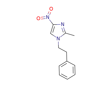 Molecular Structure of 195046-60-7 (1H-Imidazole, 2-methyl-4-nitro-1-(2-phenylethyl)-)