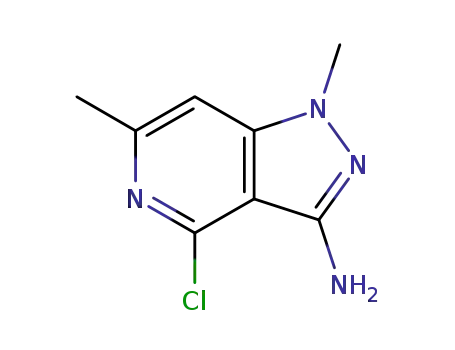 Molecular Structure of 1224855-10-0 (1H-Pyrazolo[4,3-c]pyridin-3-amine, 4-chloro-1,6-dimethyl-)