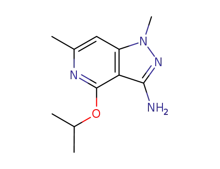Molecular Structure of 1224855-15-5 (1H-Pyrazolo[4,3-c]pyridin-3-amine, 1,6-dimethyl-4-(1-methylethoxy)-)
