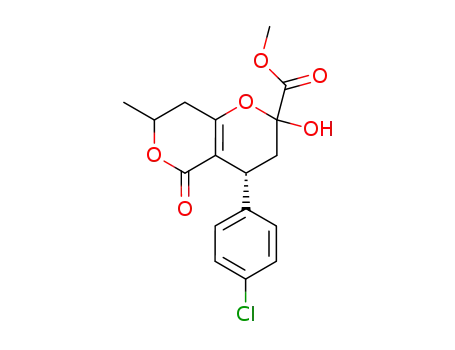 (R)-methyl 4-(4-chlorophenyl)-2-hydroxy-7-methyl-5-oxo-2,3,4,5-tetrahydropyrano[4,3-b]pyran-2-carboxylate