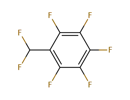 Molecular Structure of 22006-44-6 (1-(difluoroMethyl)-2,3,4,5,6-pentafluorobenzene)