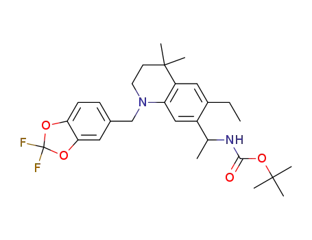 {1-[1-(2,2-difluoro-benzo[1,3]dioxol-5-ylmethyl)-6-ethyl-4,4-dimethyl-1,2,3,4-tetrahydro-quinolin-7-yl]-ethyl}-carbamic acid tert-butyl ester
