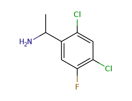 Molecular Structure of 855715-32-1 (1-(2,4-DICHLORO-5-FLUOROPHENYL)ETHANAMINE)