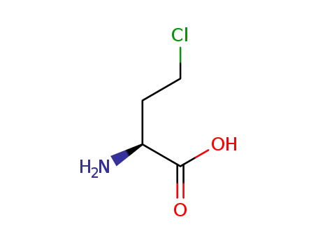 Molecular Structure of 39537-41-2 (Butanoic acid, 2-amino-4-chloro-, (S)-)