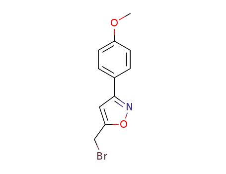 Molecular Structure of 196877-76-6 (5-(BROMOMETHYL)-3-(4-METHOXYPHENYL)ISOXAZOLE)