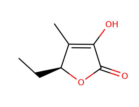 Molecular Structure of 144831-61-8 (2(5H)-Furanone, 5-ethyl-3-hydroxy-4-methyl-, (5S)-)