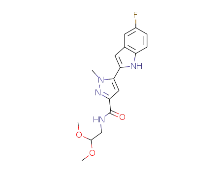 N-(2,2-dimethoxyethyl)-5-(5-fluoro-1H-indol-2-yl)-1-methyl-1H-pyrazole-3-carboxamide