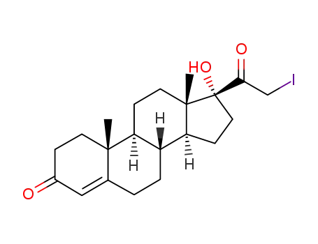 Molecular Structure of 4470-79-5 (17-Hydroxy-21-iodoprogesterone)