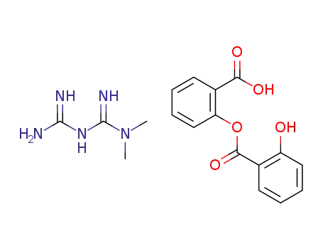 {[amino(imino)methyl]amino}(dimethylamino)methaniminium 2-[(2-hydroxybenzoyl)oxy]benzoate