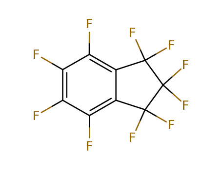 Molecular Structure of 1736-47-6 (1H-Indene, 1,1,2,2,3,3,4,5,6,7-decafluoro-2,3-dihydro-)