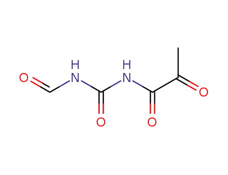 Molecular Structure of 27284-91-9 (Propanamide, N-[(formylamino)carbonyl]-2-oxo-)