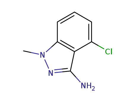 Molecular Structure of 959240-93-8 (4-CHLORO-1-METHYL-1H-INDAZOL-3-AMINE)