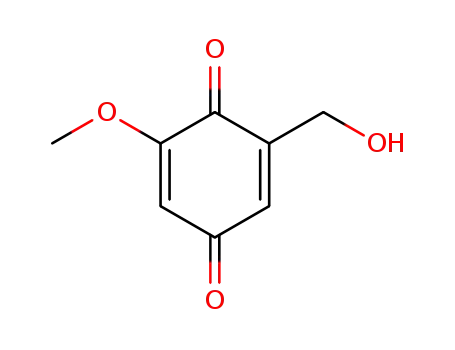 Molecular Structure of 50827-57-1 (2-HYDROXYMETHYL-6-METHOXY-1,4-BENZOQUINONE)