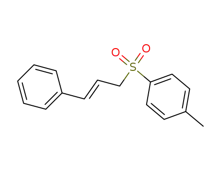 Molecular Structure of 16215-11-5 (1-METHYL-4-((E)-3-PHENYL-PROP-2-ENE-1-SULFONYL)-BENZENE)