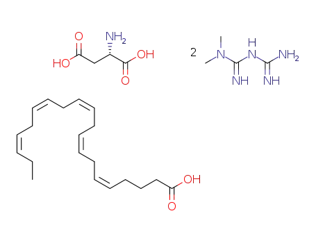 bis[{[(dimethylamino)(imino)methyl]amino}(imino)methanaminium]-(5Z,8Z,11Z,14Z,17Z)-eicosa-5,8,11,14,17-pentaenoate-(3S)-3-ammonio-3-carboxypropanoate