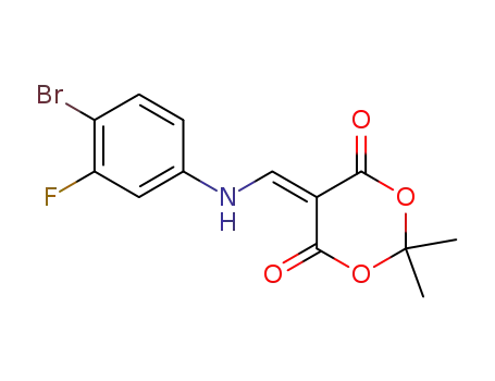 5-(((4-bromo-3-fluorophenyl)amino)methylene)-2,2-dimethyl-1,3-dioxane-4,6-dione