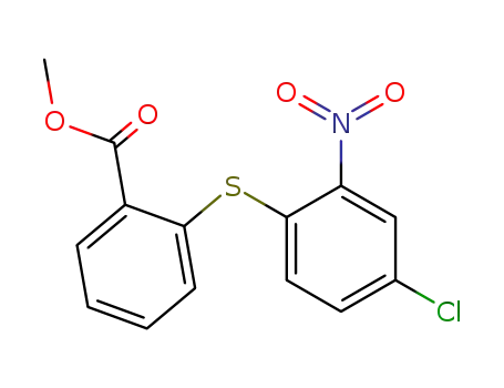 Molecular Structure of 92161-65-4 (methyl 2-(4-chloro-2-nitrophenylthio)benzoate)