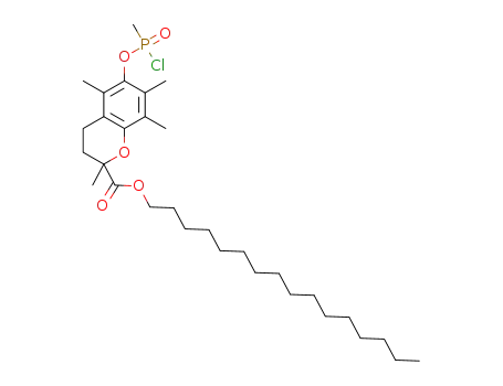 (±)-6-hydroxy-2,5,7,8-tetramethylchroman-2-carboxylic acid hexadecyl ester-6-methylphosphonyl chloride ester