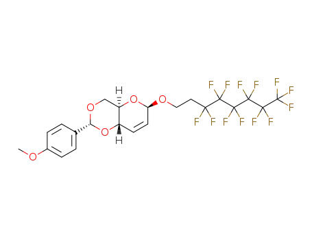 3,3,4,4,5,5,6,6,7,7,8,8,8-tridecafluoro-1-octyl 2,3-dideoxy-4,6-O-(p-methoxybenzylidene)-β-D-erythro-hex-2-enopyranoside