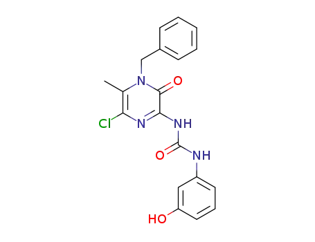 1-(4-benzyl-6-chloro-5-methyl-3-oxo-3,4-dihydropyrazin-2-yl)-3-(3-hydroxyphenyl)urea