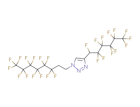 4-(1,2,2,3,3,4,4,5,5,6,6,6-dodecafluorohexyl)-1-(3,3,4,4,5,5,6,6,7,7,8,8,8-tridecafluorooctyl)-1H-1,2,3-triazole