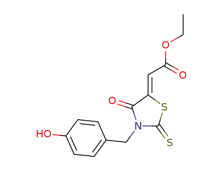(Z)-ethyl 2-(3-(4-hydroxybenzyl)-4-oxo-2-thioxothiazolidin-5-ylidene)acetate