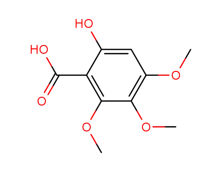 Molecular Structure of 55162-39-5 (6-Hydroxy-2,3,4-trimethoxybenzoic acid)
