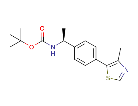 tert-butyl N-[(1S)-1-[4-(4-methyl-1,3-thiazol-5-yl)phenyl]ethyl]carbamate
