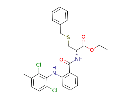 ethyl 3-(benzylthio)-2-[2-(2,6-dichloro-3-methylphenylamino)benzamido]propanoate