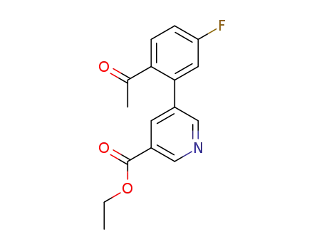 ethyl 5-(2-acetyl-5-fluorophenyl)nicotinate