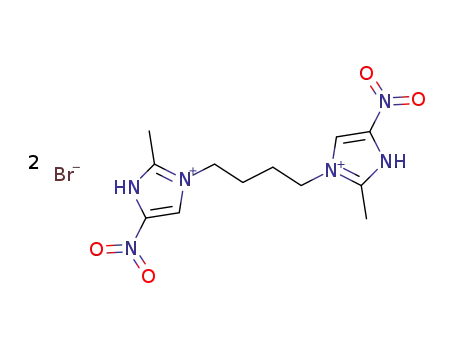 2-methyl-3-(4-(2-methyl-5-nitro-1H-imidazoliumbromide)butyl)-5-nitro-1H-imidazolium bromide