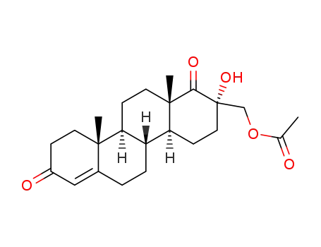 17β-acetoxymethyl-17α-hydroxy-D-homo-androst-4-ene-3,17a-dione