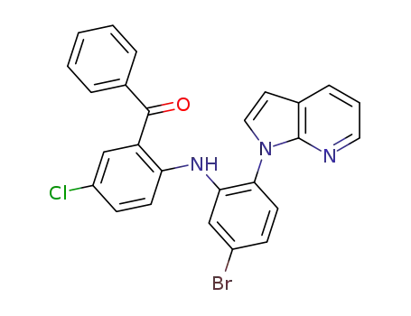 (2-((5-bromo-2-(1H-pyrrolo[2,3-b]pyridin-1-yl)phenyl)amino)-5-chlorophenyl)(phenyl)methanone