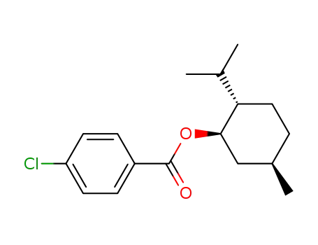 Molecular Structure of 21758-34-9 (Benzoic acid, 4-chloro-,
(1R,2S,5R)-5-methyl-2-(1-methylethyl)cyclohexyl ester)