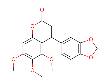 4-(benzo[d][1,3]dioxol-5-yl)-5,6,7-trimethoxychroman-2-one