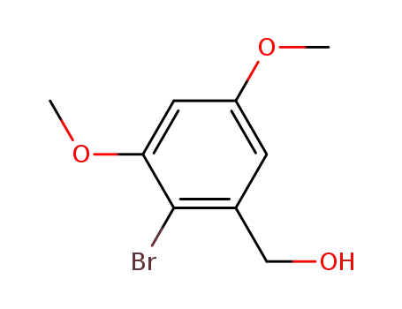 Molecular Structure of 74726-76-4 (Benzenemethanol, 2-bromo-3,5-dimethoxy-)