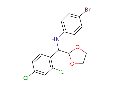 4-bromo-N-((2,4-dichlorophenyl)(1,3-dioxolan-2-yl)methyl)aniline