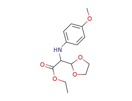 ethyl 2-(1,3-dioxolan-2-yl)-2-((4-methoxyphenyl)amino)acetate