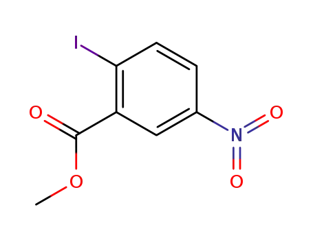 Molecular Structure of 112239-00-6 (Methyl 2-iodo-5-nitrobenzoate)
