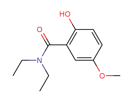 Molecular Structure of 85630-32-6 (Benzamide, N,N-diethyl-2-hydroxy-5-methoxy-)