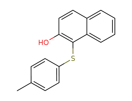 Molecular Structure of 799764-32-2 (2-Naphthalenol, 1-[(4-methylphenyl)thio]-)