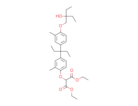 diethyl 2-(4-(3-(4-(2-ethyl-2-hydroxybutoxy)-3-methylphenyl)pentan-3-yl)-2-methylphenoxy)malonate