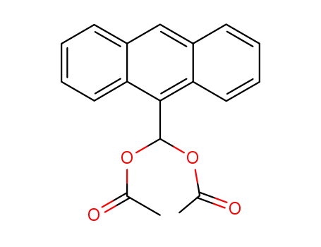 Molecular Structure of 111354-83-7 (Methanediol, 9-anthracenyl-, diacetate)