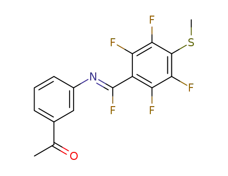 (Z)-N-(3-acetylphenyl)-2,3,5,6-tetrafluoro-4-(methylthio)benzimidoyl fluoride