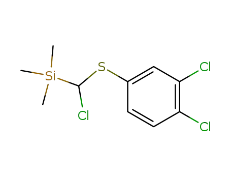 Molecular Structure of 114124-63-9 (Silane, [chloro[(3,4-dichlorophenyl)thio]methyl]trimethyl-)