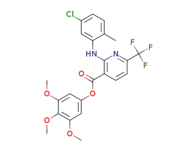 3,4,5-trimethoxyphenyl 2-((5-chloro-2-methylphenyl)amino)-6-(trifluoromethyl)nicotinate