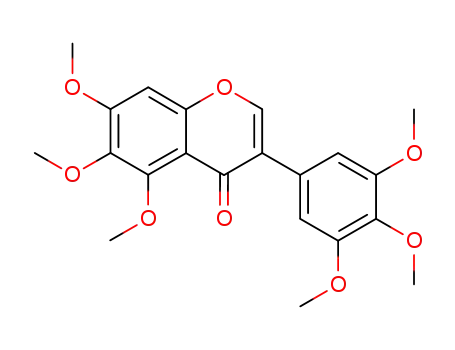 Molecular Structure of 50901-35-4 (4H-1-Benzopyran-4-one, 5,6,7-trimethoxy-3-(3,4,5-trimethoxyphenyl)-)