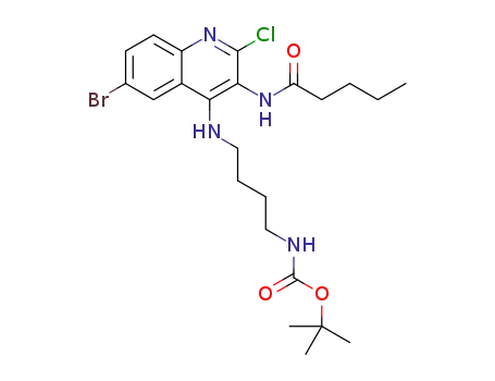 tert-butyl N-[4-[[6-bromo-2-chloro-3-(pentanoylamino)-4-quinolyl]amino]butyl]carbamate